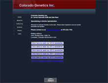 Tablet Screenshot of coloradogenetics.com